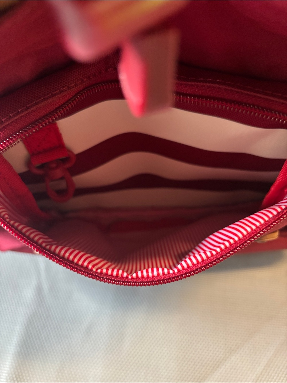 Herschel Supply Company Burgundy Backpack with Cream Stripes NWOT - Picture 7 of 8
